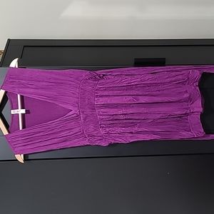 Purple spandex and viscose dress tight fit